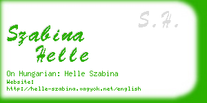 szabina helle business card